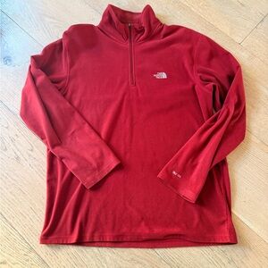 The North Face TKA 100, 1/4 zip , red, men’s large